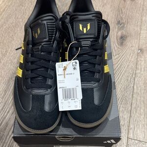 Adidas Sambas Messi Youth  Black and Yellow Sneakers